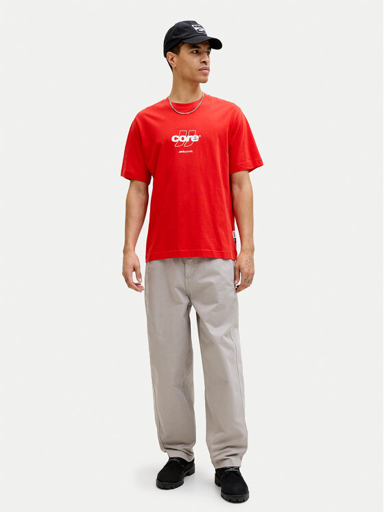 Jack & Jones Jack & Jones Футболка Club 12289868 Червоний Relaxed Fit
