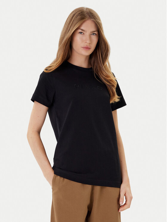 PINKO PINKO Футболка Start 101752 A2RD Чорний Regular Fit