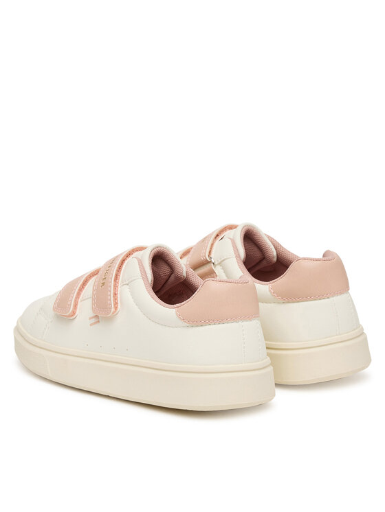 Tommy Hilfiger Sneakersy Tommy Hilfiger Low Cut Velcro Sneaker T1A9-35063-1355 S Krémová