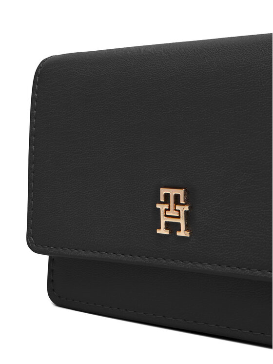 Tommy Hilfiger Borsetta Tommy Hilfiger Th Icon Card Holder W/Chain AW0AW18248 Nero