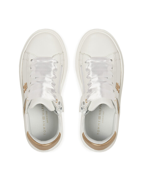 Tommy Hilfiger Tenisice Tommy Hilfiger Low Cut Lace UP T4A9-33933-0206X048 Bijela