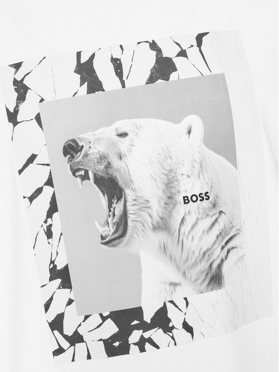 BOSS BOSS Camiseta Lupo 50554615 Blanco Regular Fit