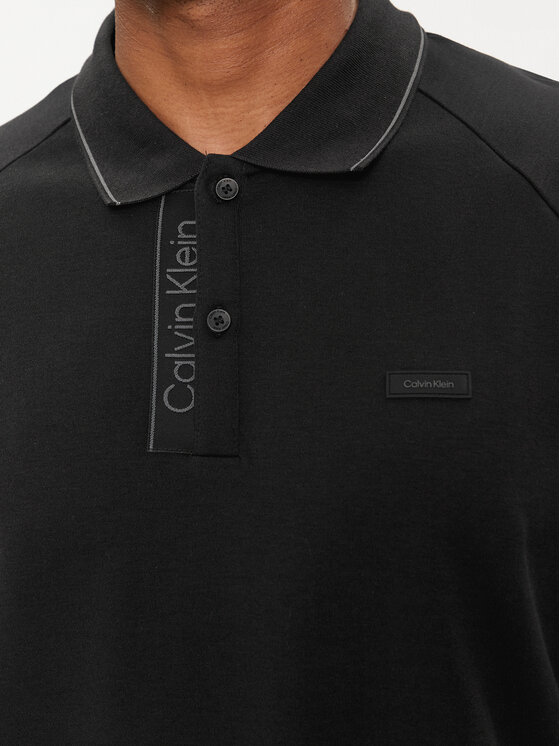 Calvin Klein Calvin Klein Polo Logo Tape K10K112463 Crna Regular Fit