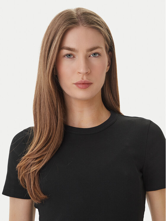 ONLY ONLY Camiseta Val 15339774 Negro Slim Fit