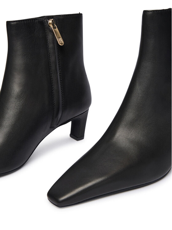 Tommy Hilfiger Škornji Tommy Hilfiger Th Square Toe Kitten Bootie FW0FW08768 Črna