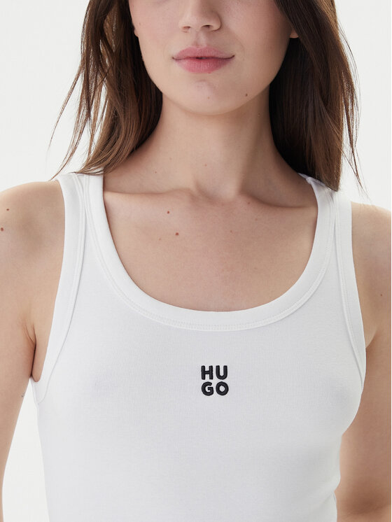 HUGO Hugo Топ Datamia 50514489 Білий Slim Fit