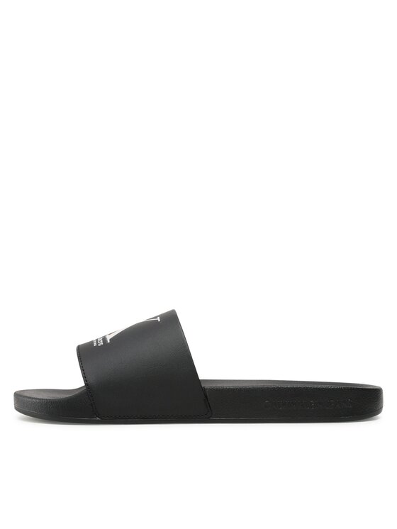 Calvin Klein Jeans Чехли Calvin Klein Jeans Slide Oversized Brand YM0YM00662 Черен