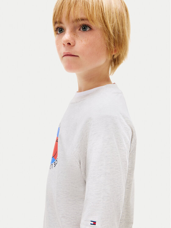 Tommy Hilfiger Tommy Hilfiger Camiseta Smiley Flag KB0KB10269 Gris Regular Fit
