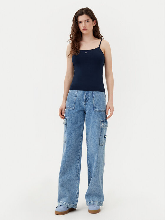 Tommy Jeans Tommy Jeans Top Essential DW0DW20675 Azul marino Slim Fit