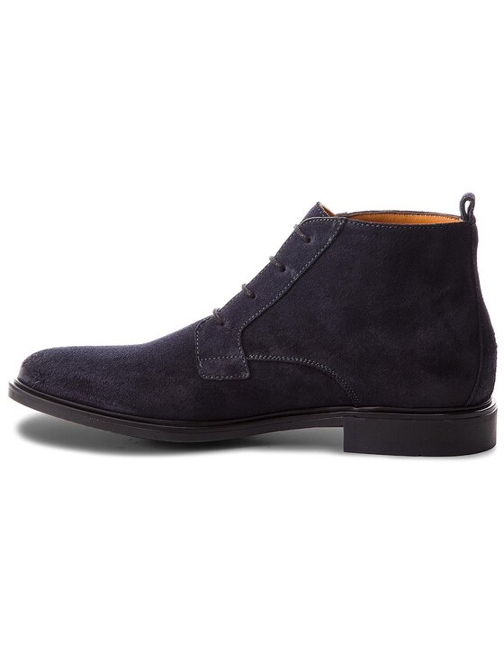 Tommy Hilfiger Ghete Tommy Hilfiger Color Block Heel Suede Boot FM0FM01805 Bleumarin