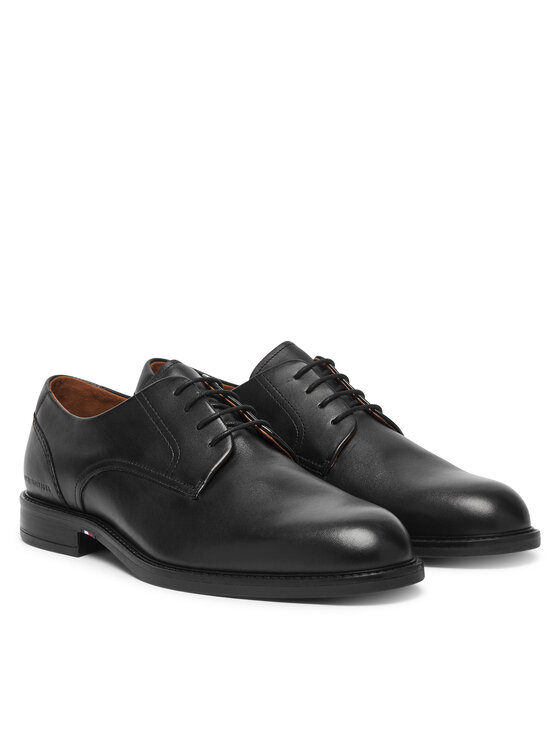 Tommy Hilfiger Оксфордки Tommy Hilfiger Corporate Dressy Lth FM0FM06023 Черен