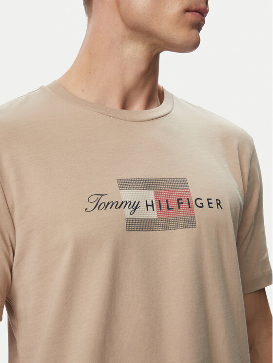 Tommy Hilfiger Tommy Hilfiger Camiseta MW0MW43226 Beis Regular Fit