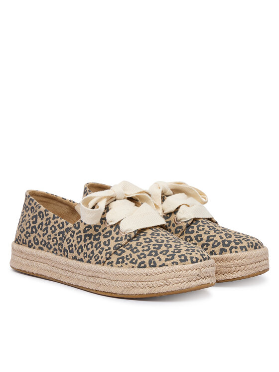 Toms Еспадрильї Toms Carolina Lace Up 10023047 Бежевий
