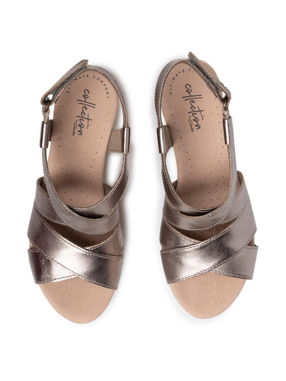 Clarks Sandale Clarks Cammy Blossom 261406024 Srebrna