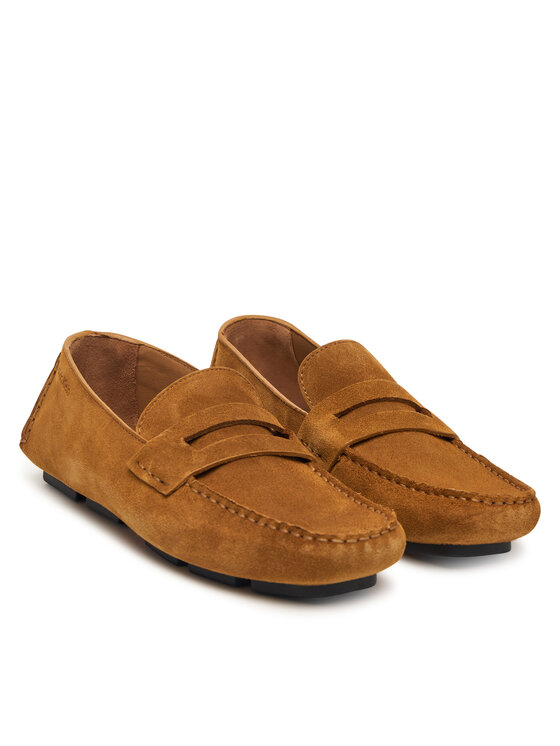 Calvin Klein Mocassini Calvin Klein Square Driver Suede HW0HW02844 Marrone