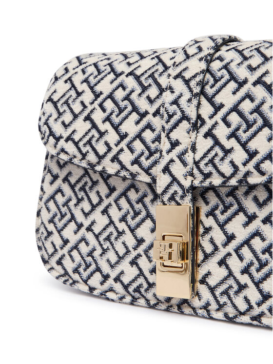 Tommy Hilfiger Geantă Tommy Hilfiger Th Heritage Chain Cross Jacquard AW0AW19320 Bleumarin