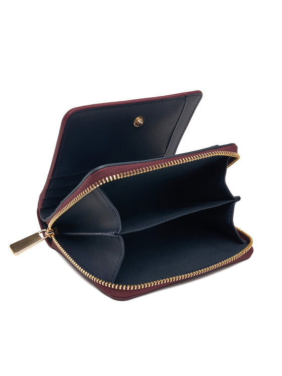Tommy Hilfiger Portafoglio Tommy Hilfiger Th Icon Med Za Flap AW0AW17742 Bordeaux