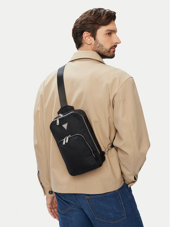 Guess Torbica za okrog pasu Guess HMBEHN P6326 Črna