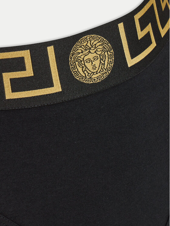 Versace Versace Klasikinės kelnaitės aukštu juosmeniu AUD01050 1A10011 Juoda