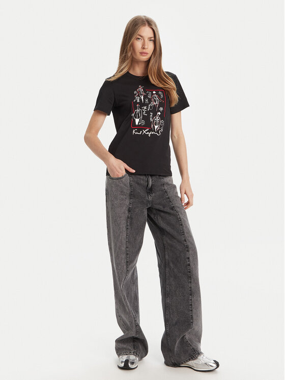 KARL LAGERFELD KARL LAGERFELD Camiseta A3W17099 Negro Regular Fit