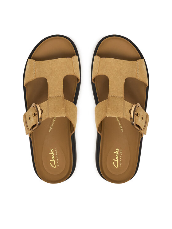 Clarks Шльопанці Clarks Aristella West 26185811 Коричневий
