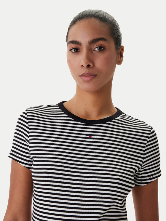 Tommy Jeans Tommy Jeans Camiseta Essential DW0DW17383 Negro Slim Fit