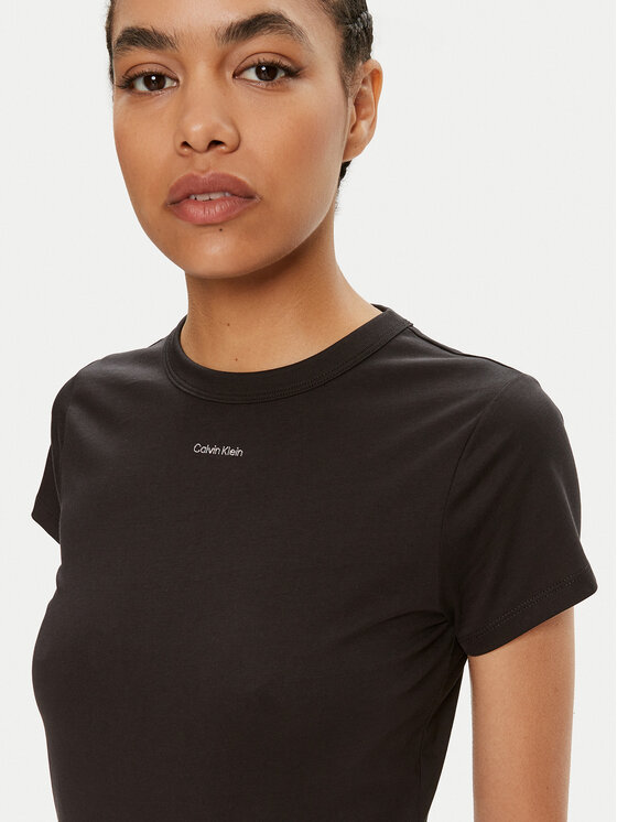 Calvin Klein Calvin Klein T-shirt Nano Logo K20K207212 Nero Slim Fit