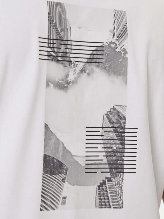 BOSS BOSS Camiseta Stripe Zone 50548093 Blanco Relaxed Fit