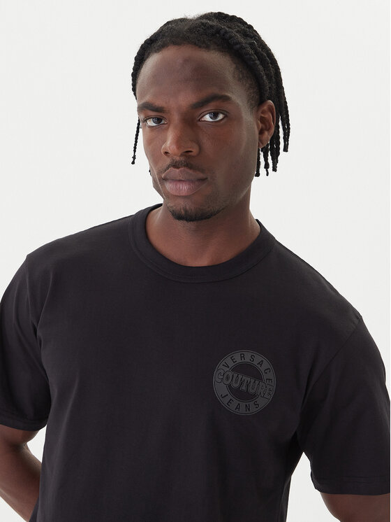 Versace Jeans Couture Versace Jeans Couture Camiseta 79GAHT06 CJ00T Negro Regular Fit