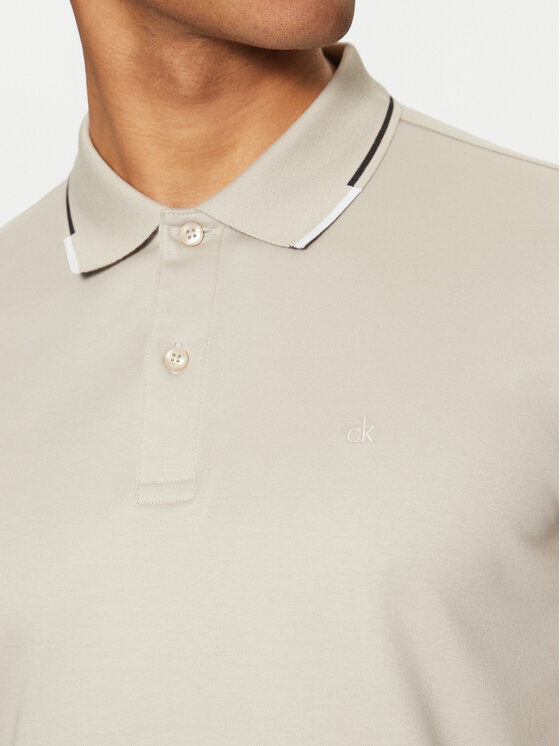Calvin Klein Calvin Klein Polo marškinėliai K10K114130 Smėlio Regular Fit
