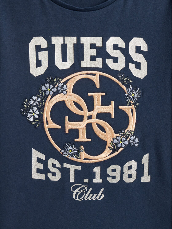 Guess Guess Футболка J5YI25 K6YW4 Cиній Regular Fit