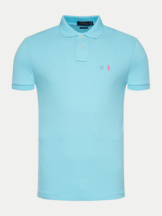 Polo Ralph Lauren Polo Ralph Lauren Поло Core Replen 710782592 Голубий Custom Slim Fit