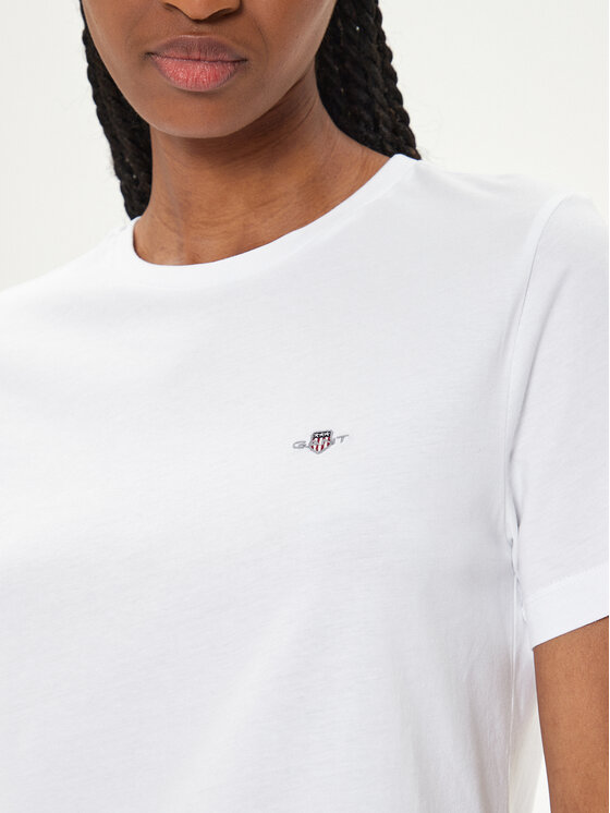 Gant Gant T-shirt Shield 4200200 Bianco Regular Fit