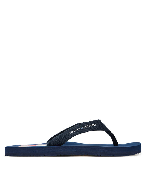 Tommy Hilfiger Šľapky Tommy Hilfiger T3X8-34408-0058 Modrá