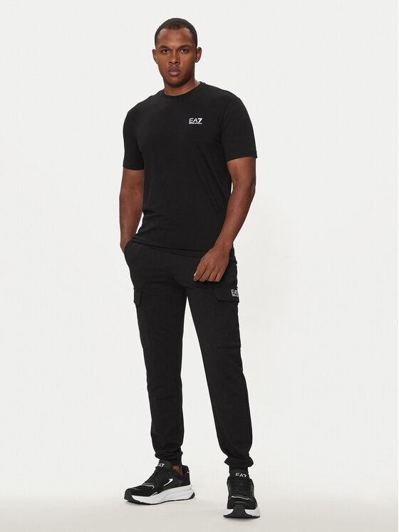 EA7 Emporio Armani EA7 Emporio Armani Футболка 8NPT26 PJVQZ 1200 Чорний Regular Fit