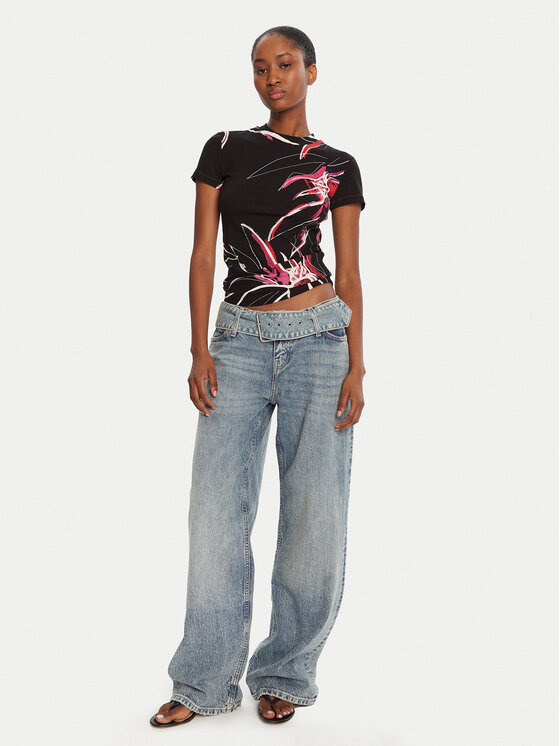 Desigual Desigual Camiseta Lala 25WWTK16 Negro Regular Fit