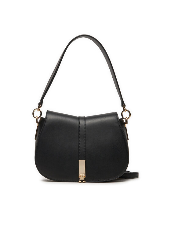 Tommy Hilfiger Ročna torba Tommy Hilfiger Heritage Saddle Bag AW0AW16285 Črna