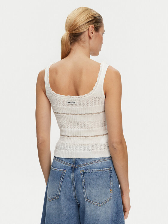 PINKO PINKO Τοπ 104736 A2FC Λευκό Regular Fit