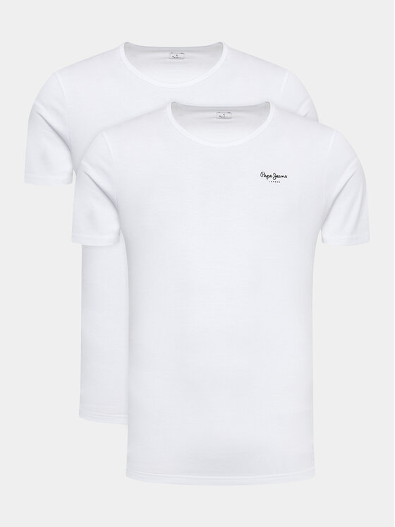Pepe Jeans Pepe Jeans Комплект футболок Pepe Tshirt 2P PMU10976 Білий Regular Fit