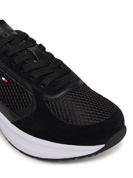 Tommy Hilfiger Snīkeri Tommy Hilfiger Sporty Runner FW0FW08644 Melns
