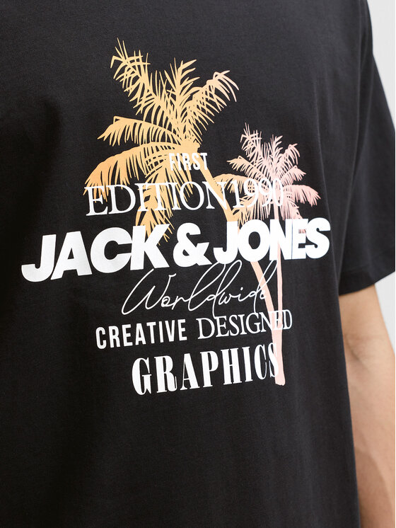 Jack & Jones Jack & Jones Camiseta Gradient Print 12288094 Negro Regular Fit