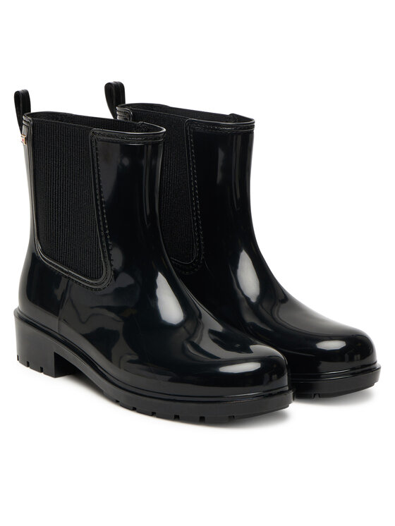 Tommy Hilfiger Kalosze Tommy Hilfiger Flag Hardware FW0FW08966 Czarny