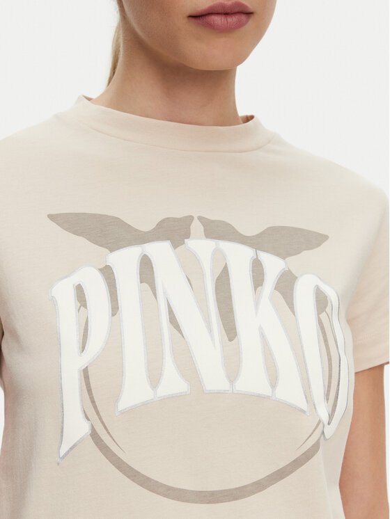 PINKO PINKO Camiseta Start 101752 A2CT Beis Regular Fit
