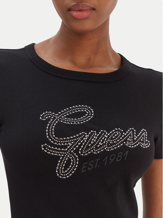 Guess Guess Camiseta W6RI22 KA0H1 Negro Slim Fit