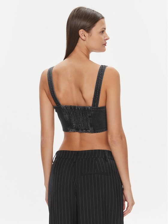 Tommy Jeans Tommy Jeans Top Bustier Top Ah7185 DW0DW17699 Nero Slim Fit
