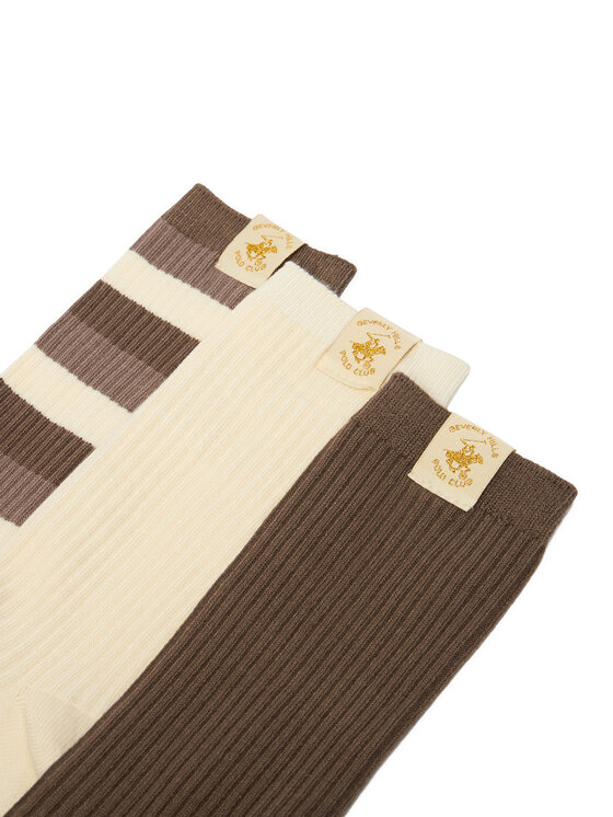 Beverly Hills Polo Club Duge čarape Beverly Hills Polo Club CEO_LA_BHPC_20260_W_AW25 (3-PACK) Smeđa