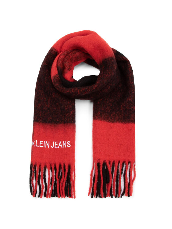 Calvin Klein Jeans Fular Calvin Klein Jeans J Buffalo Check Wool Scarf K50K505103 Roșu