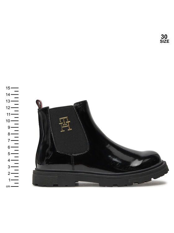 Tommy Hilfiger Botki Tommy Hilfiger Chelsea Boot T1A5-33563-0343 S Czarny