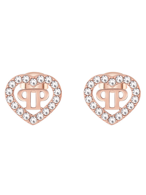 PHILIPP PLEIN Náušnice PHILIPP PLEIN Plein Rocked Heart PJZEA10EU Ružová