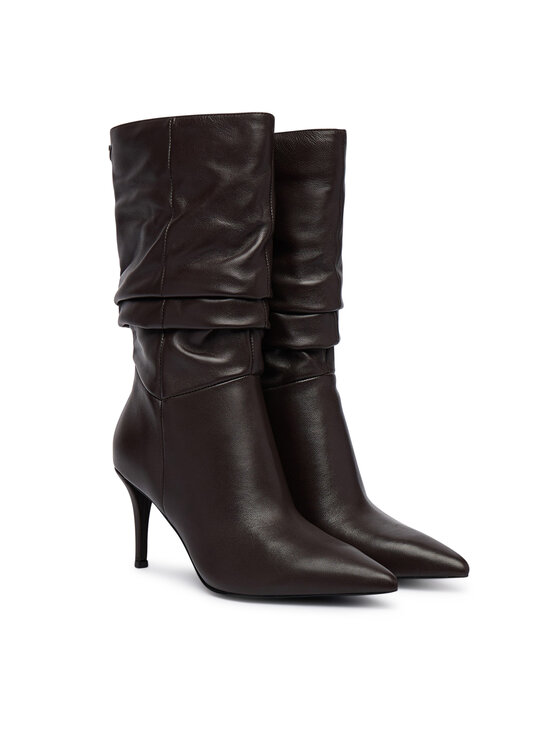 Guess Botine Guess FLFCRL LEA11 Maro închis